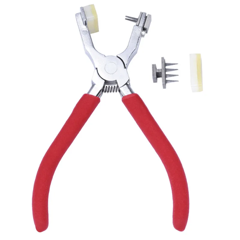 Replaceable head flat chop ling chop pliers 2 + 4mm method chops ling chops flat chop European chops leather hole punch tool
