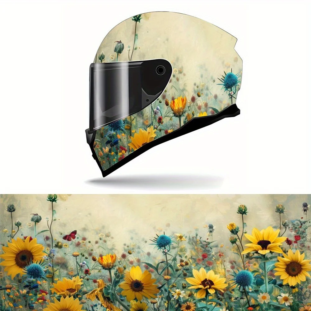 

Beautiful, personality, sunflower, butterfly, speed and passion, motorcycle helmet sticker-durable PVC, motorcycle racing helmet