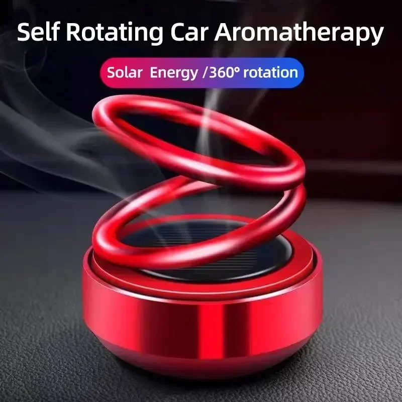 Solar Powered Self Rotating Car Aromatherapy Rotary Automotive Diffusers Car Perfume Long Lasting Fragnance for Truck Decoration