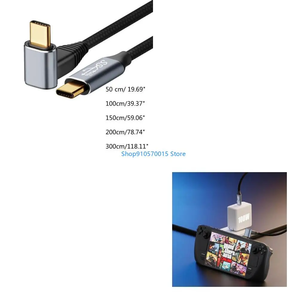 

B95C 100W Type C Cable 10Gbps to USB C For Laptop Phone Fast