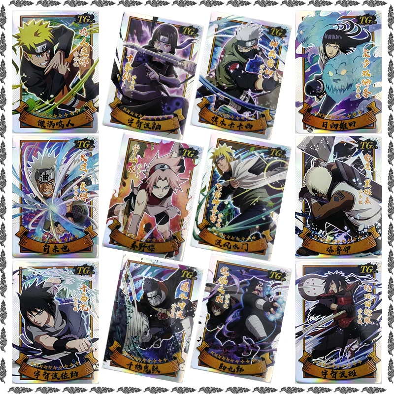 Anime NARUTO Rare Madara Jiraiya Sasuke Tarui Itachi Hyuga Hinata Namikaze Minato Game TG Collectible Cards Birthday Toy Gift