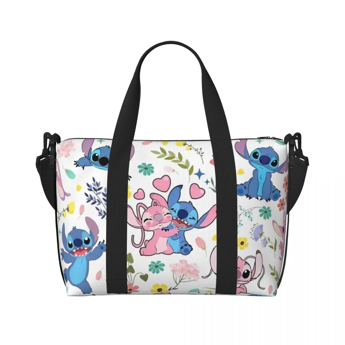 

Stitchs Love Angel Large Daliy Tote Bag Women Waterproof Tote Bags for Grocery