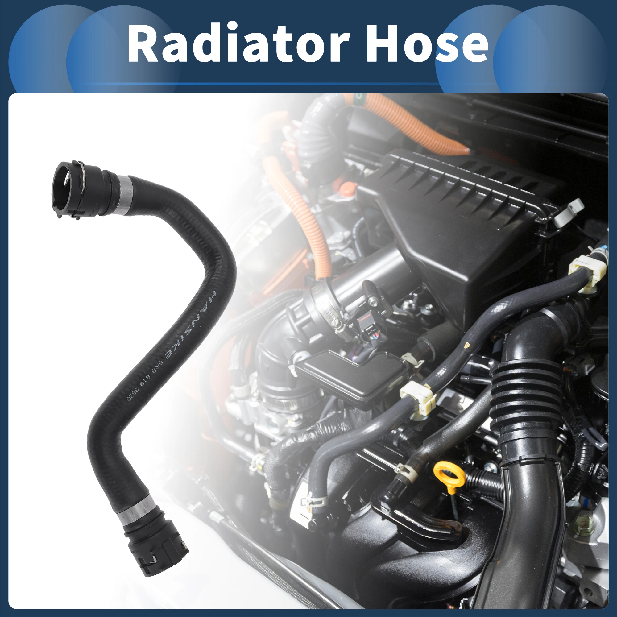 X خرطوم المبرد Autohaux لأودي Q5 2.0L 2013-2017 رقم 8R 0819332 سي أسود 1 قطعة