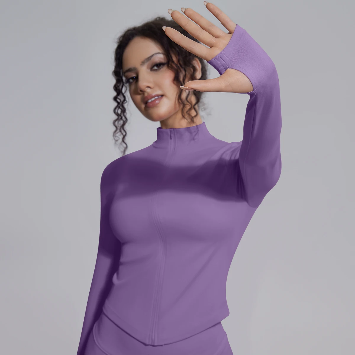 Yoga 3PCS Set Female Sportswear Quick Drying Fitness Pants Solid Color Yoga Zipper Long Sleeves Sexy Yoga Bra with Chest Pad