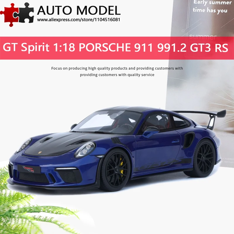 

2018 Porsche 911 991.2 Gt3 Rs Sports Car Simulation Resin Car Model Limited Edition Collectible Ornament Gt Spirit 1:18 Die-Cast Scale Static Model Adult Toy Boy Gift