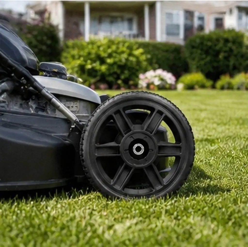 2Pcs Lawn Mower Replacement Wheels 295Mm PVC Tires PP Hub Flat-Free No-Inflate Design 12.7mm Axle Hole for Utility Carts