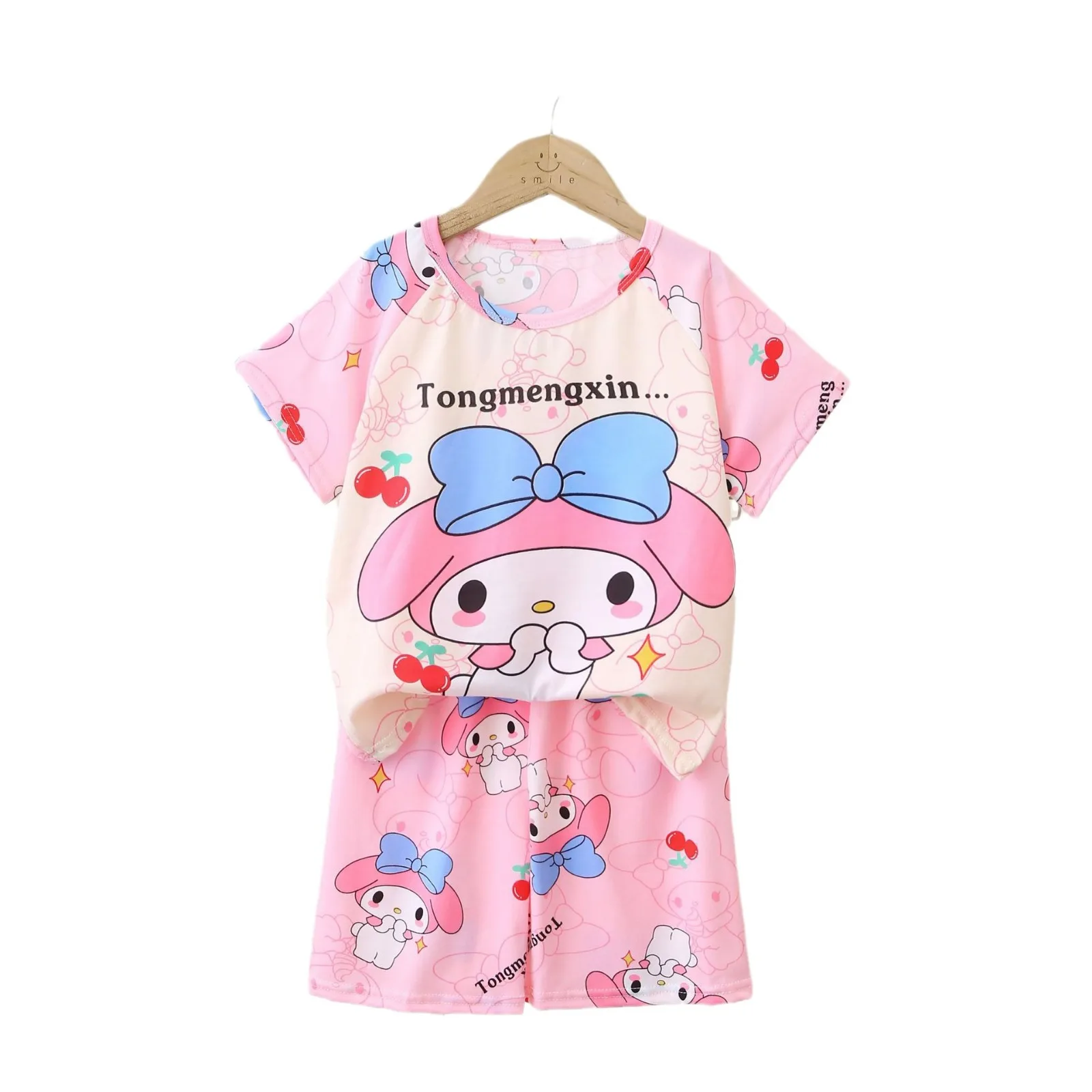 

2024 Sanrios Children's Pajamas Set Girls Girls Summer Thin Model New Home Wear Summer Children Air Conditioning Clothing Set