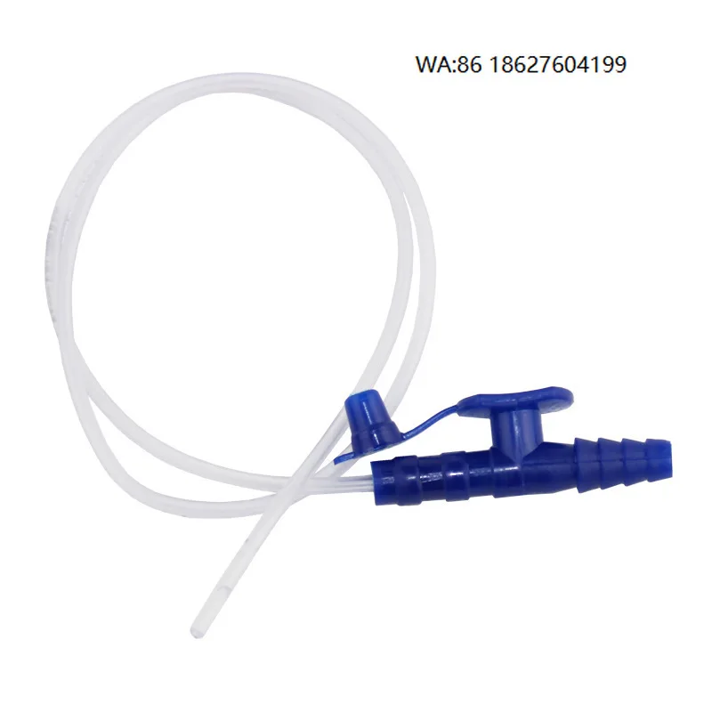 CE ISO Certified Disposable Sterile Single Use Transparent Soft Gastric Calibration Tube With Side Holes Blue Connector