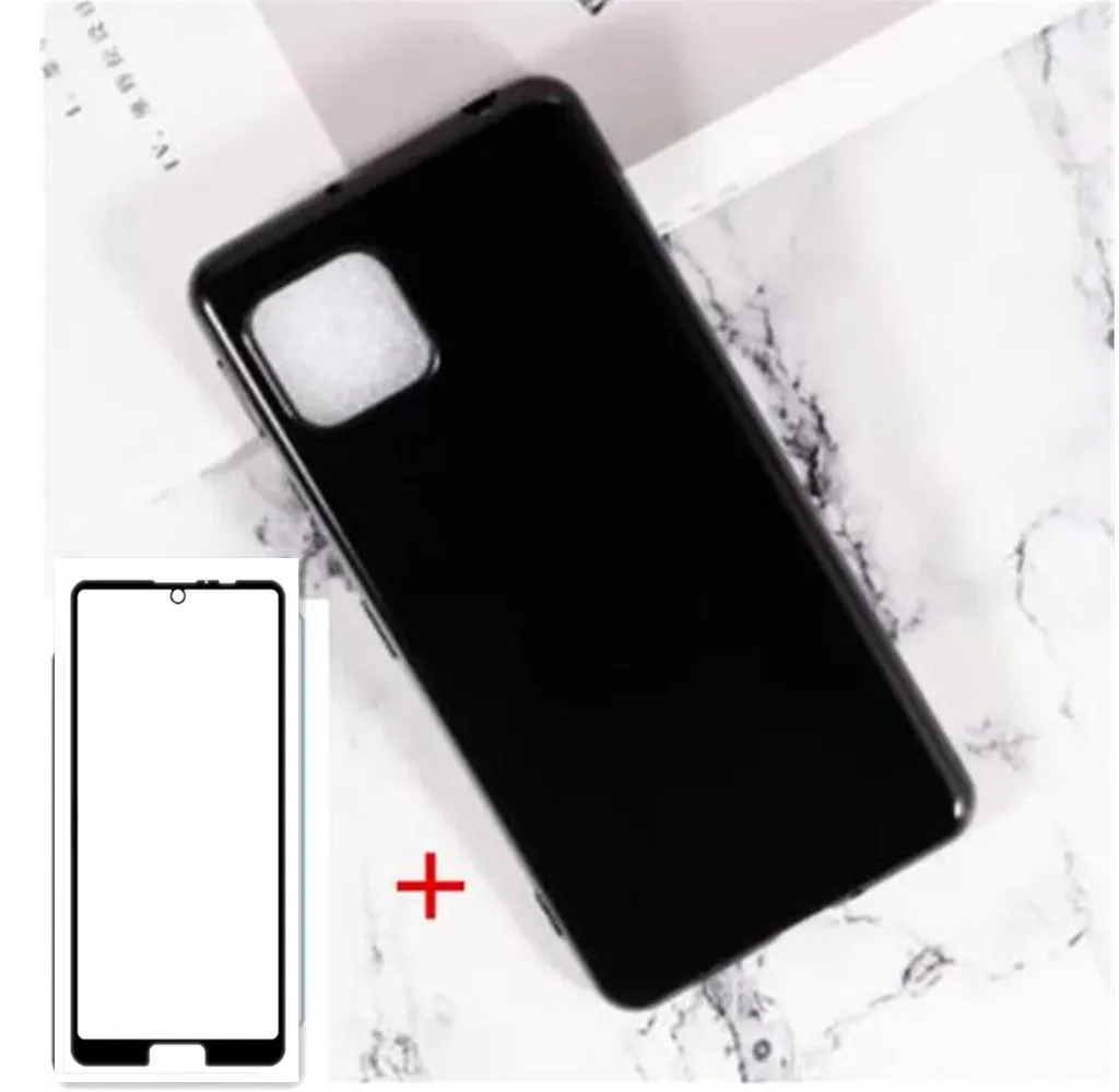 Anti-knock Soft TPU Phone Case For Sharp Aquos Sense 4 Sense4 Lite 5G Basic SH-41A A003SH Silicone Cover Bumper Tempered Glass