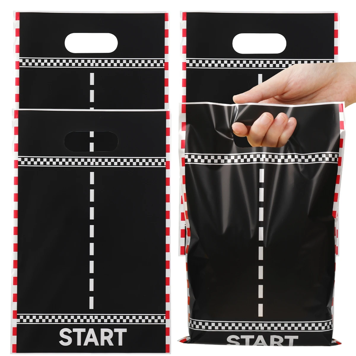 سباق السيارات موضوع هدية التعبئة حقيبة اليد سباق السيارات حفلة عيد ميلاد الديكور الاطفال الصبي حفلة عيد ميلاد لوازم كاندي علاج حقيبة #1