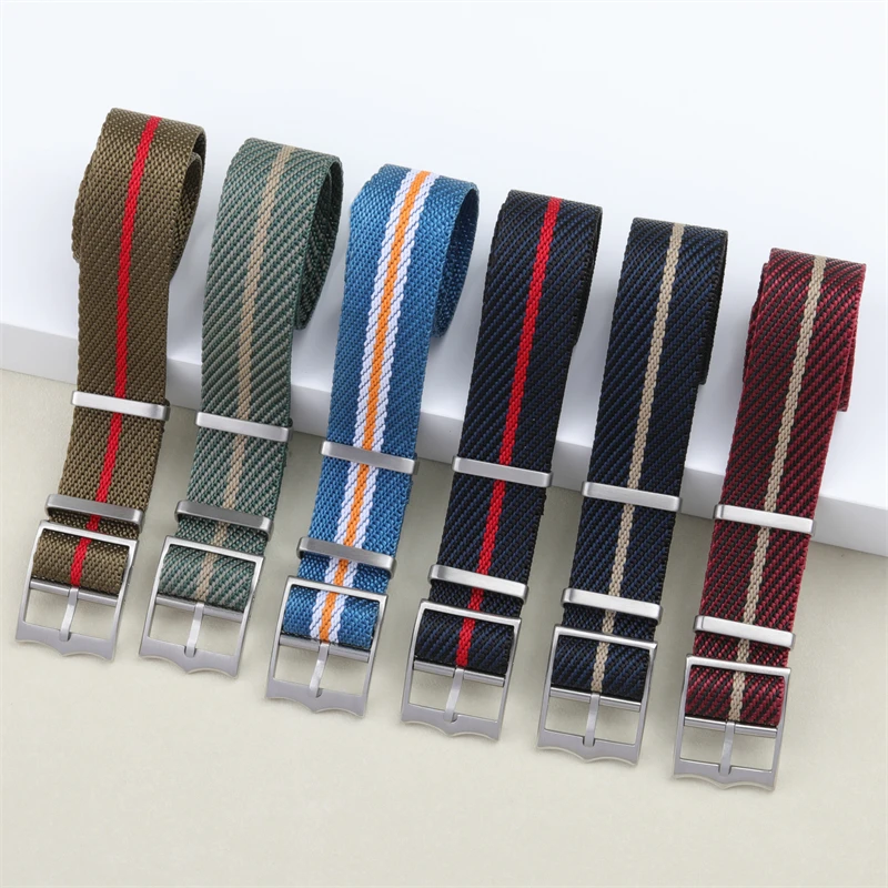 For Tudor Biwan Qicheng Little Red Flower Blue Yellow Red Canvas Accessories 20 22mm Canvas Nylon Durable Safety Watchband