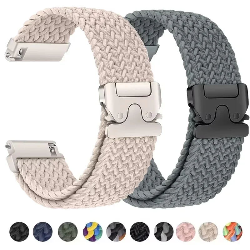 Nylon Strap For Garmin Forerunner 965 265 165 55 Parachute Buckle Braided Watchband For Garmin Venu 3 Active 5 Band Accessories