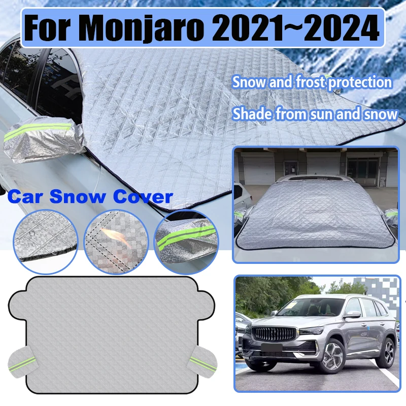 For Geely Monjaro 2021~2024 Xingyue L KX11 Car Windshield Snow Shield Winter Covers Front Window Anti Frost Outdoor Accessories