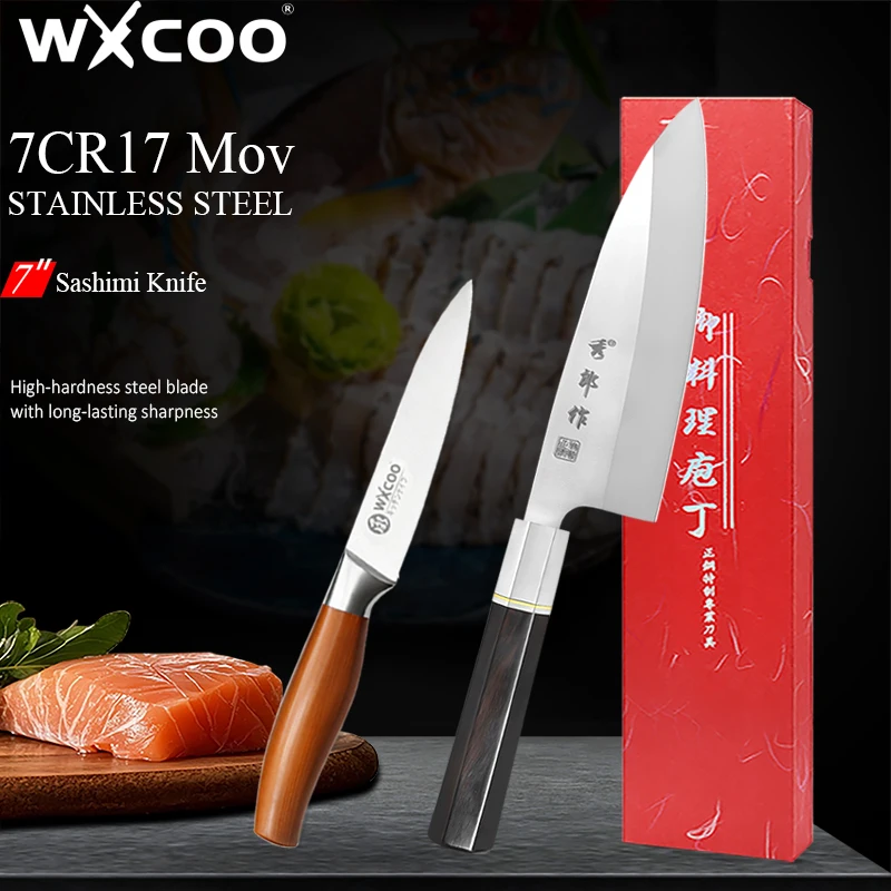 WXCOO Professionelle Messer Japanische Küche Sushi Lachs Schneiden Kochmesser Sashimi Messer Fleisch Schneiden Fisch Schneiden Kochen