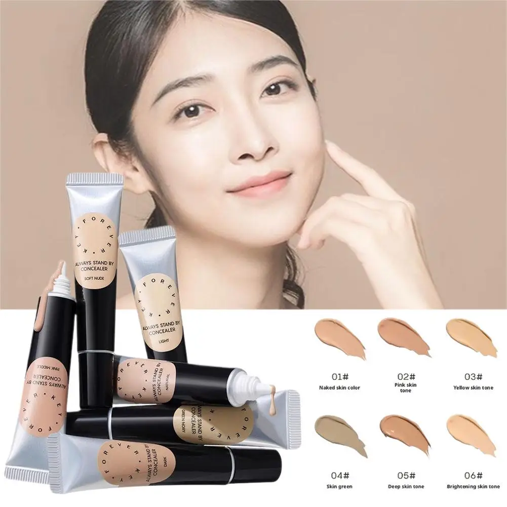 Foreverkey Concealer Cream Long Lasting Smooth Makeup for Dark Eye Circles Pimple Marks Stand By Foundation Concealer 1PCS V2D6