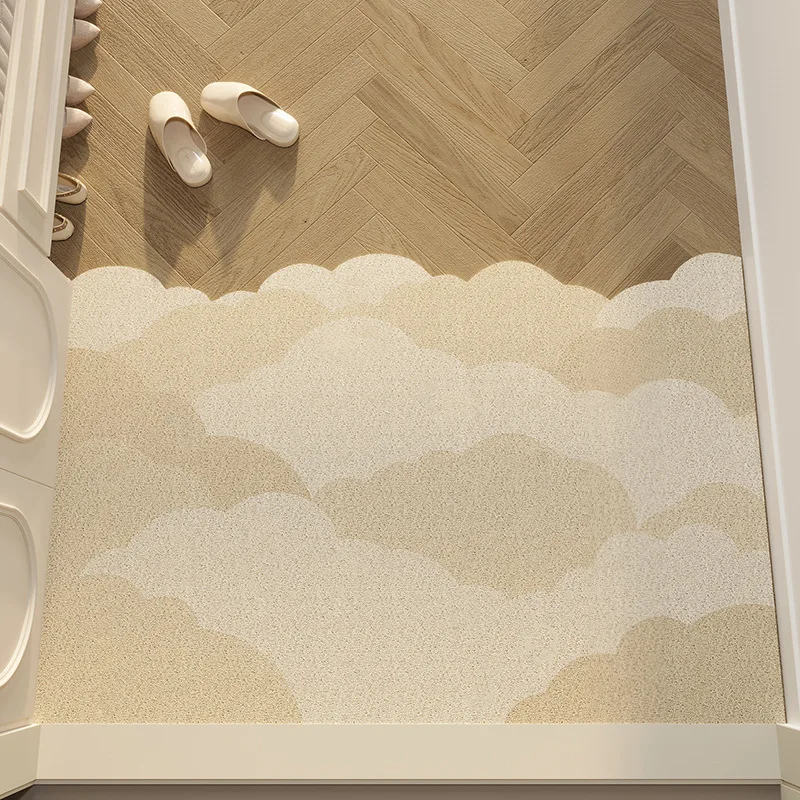 

Japanese Wabi Sabi Cream Loop Entry Mat Wear-Resistant Dustproof Customizable Non-Slip Home Decor Floor Carpet