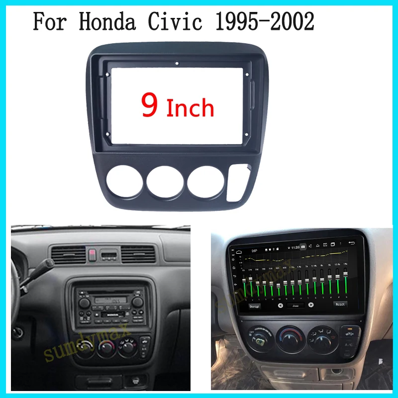 

9 Inch big screen 2 Din android Car Radio Fascia Frame for Honda CRV CR-V 1997 1998 -2001 car panel Dash Mount Kit