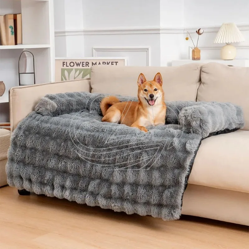 Soft Plush Dog Bed Washable Pet Pad Sofa Couch Protector Cover Kennel Cushion Blanket