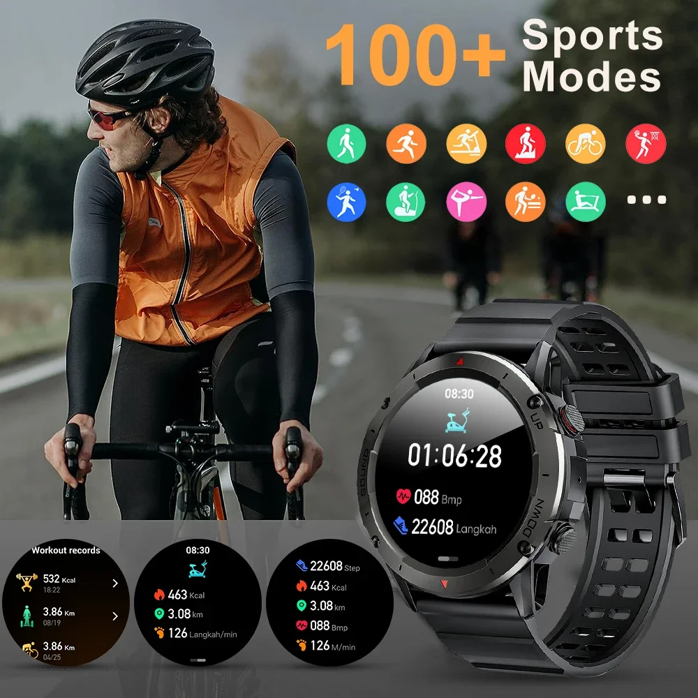 2025 Nuovo Smart Watch HD Chiamata Bluetooth Smart Watch da uomo IP68 Impermeabile Sport Fitness Tracker Uomo Smartwatch per Android