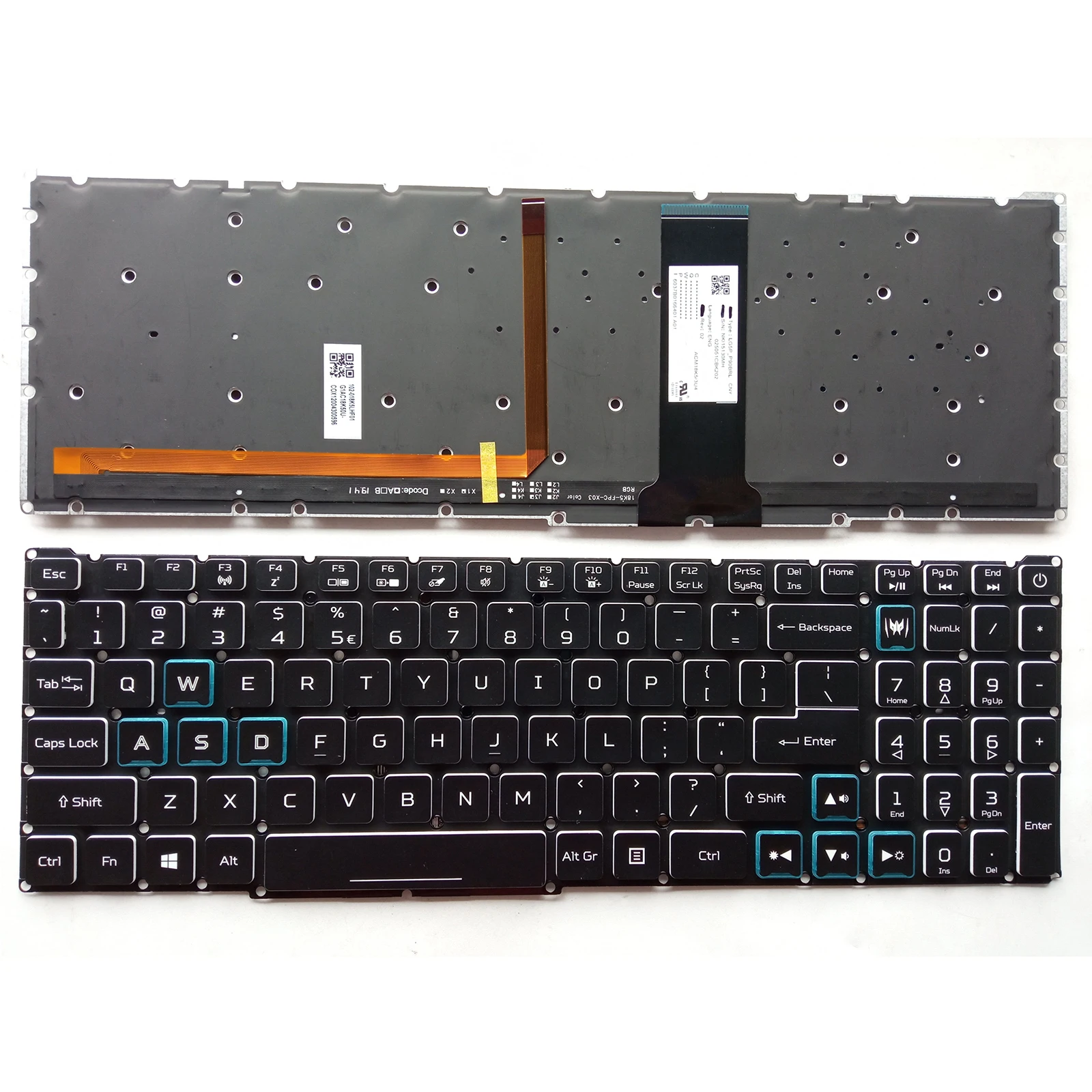 Klawiatura do laptopa US dla Acer Nitro 5 AN515-54 55 43 44 AN517-51 52 AN715-51