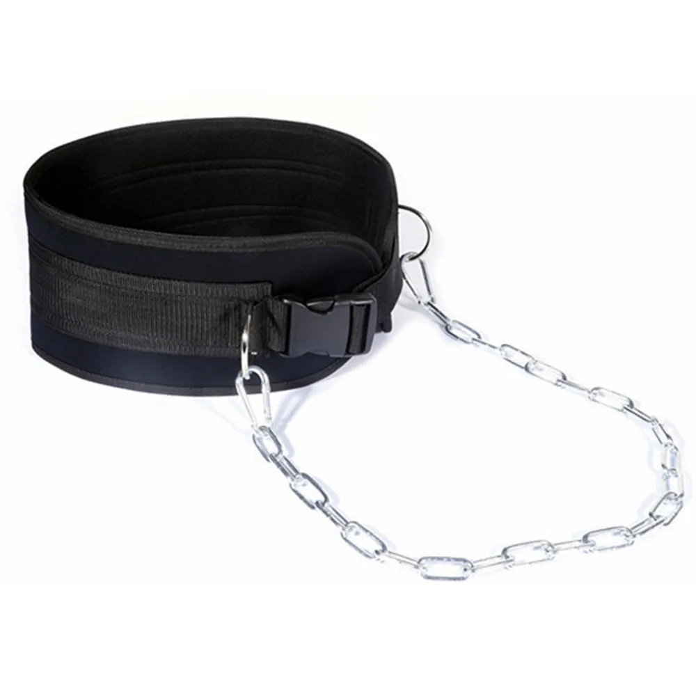 

Portable Nylon Load Bearing Belt Adjustable High Load Barbell Belt with Buckle One Size Fits All Pull Up Waistband Gym