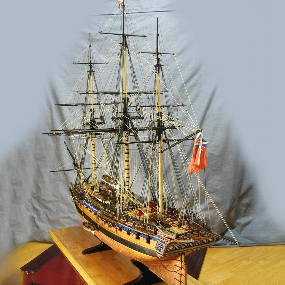 1/64 HMS Diana1794 DIY Simulation Wooden Sailing Ship Model Assembly Kit Toy Gift Collection British Navy Frigate