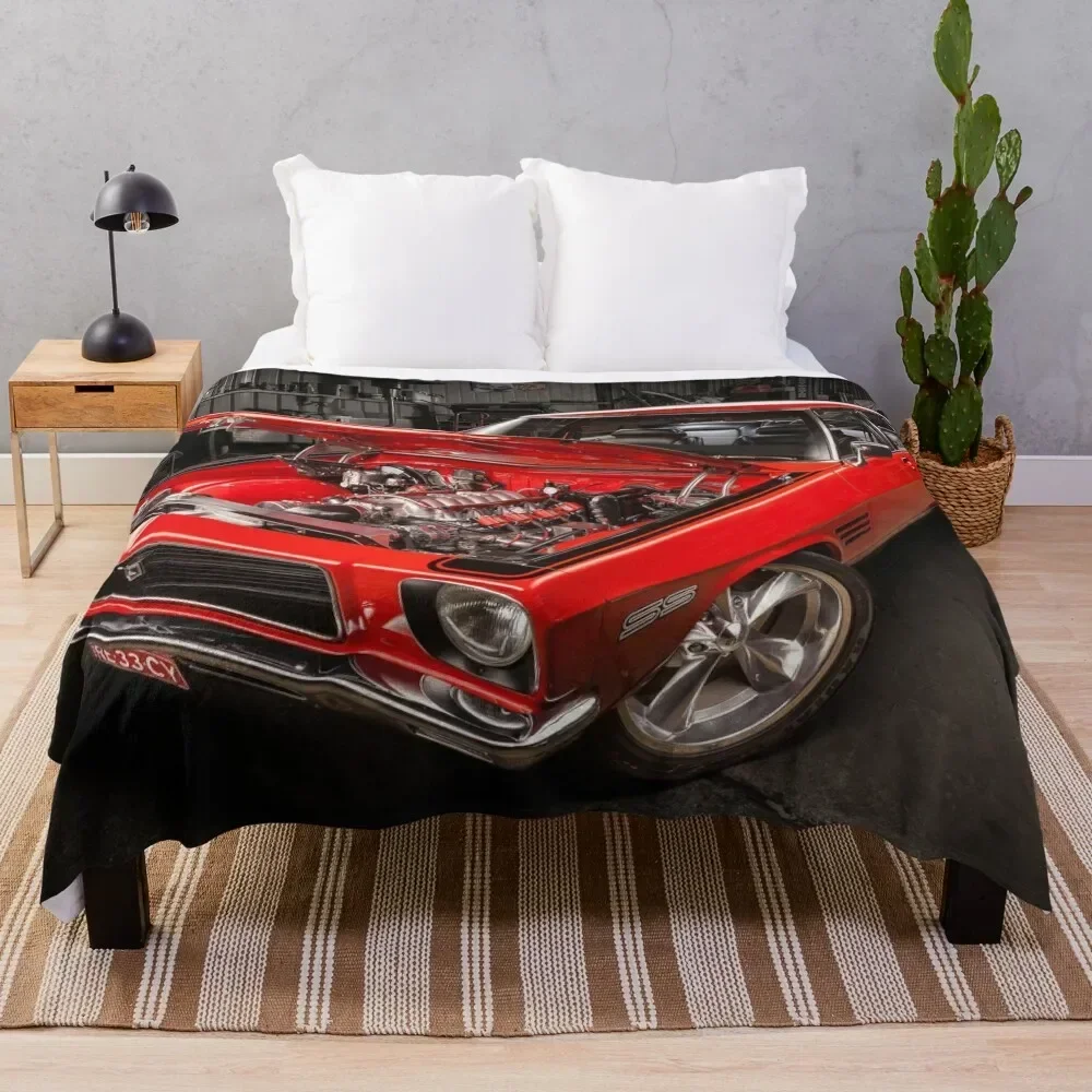 

Chris Reece's Holden HQ SS Throw Blanket Plaid on the sofa anime Extra Large Throw Soft Blankets