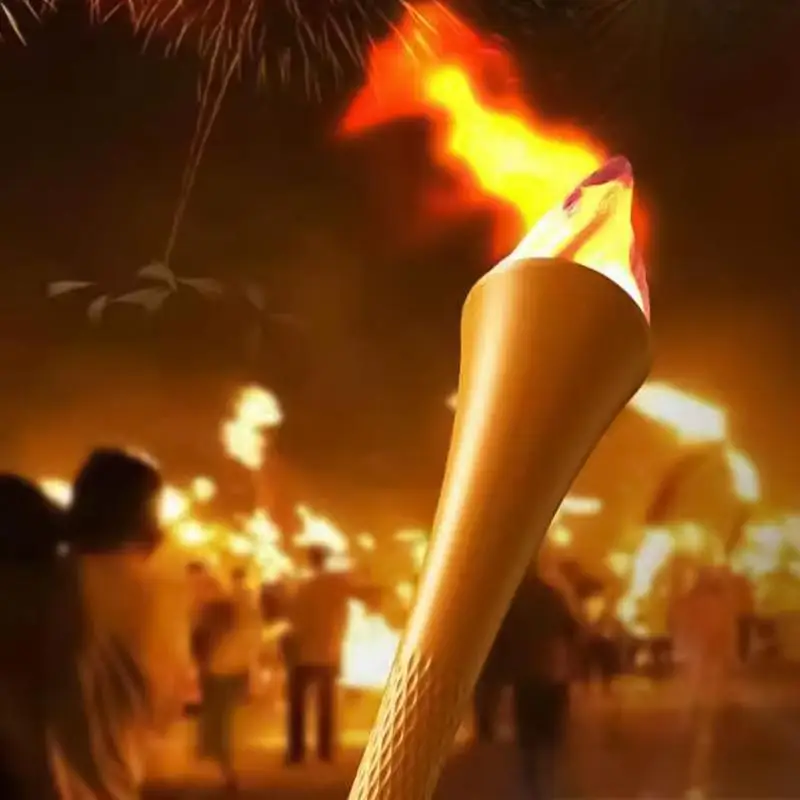 Glowing Torch Handheld Luminous Wand Toy Decorative Party Torch Sports Torch With USB Charging Realistic Feel For School