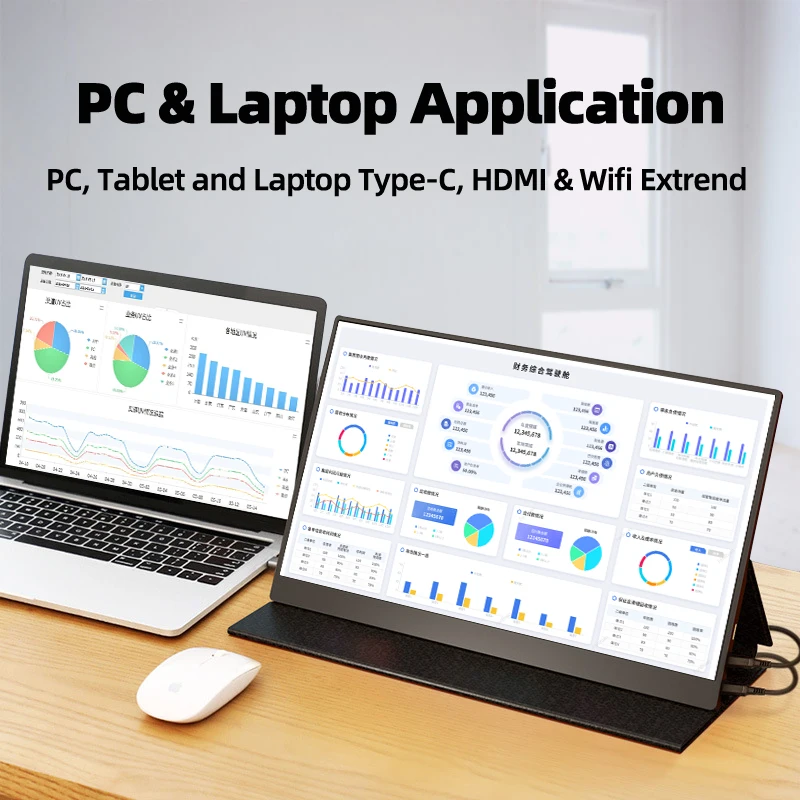 14 Inch Ips 1920*1200p Smart Extender Extra Touch Monitor Compatible Portable Monitor for Mobile Smartphone Laptop Computer
