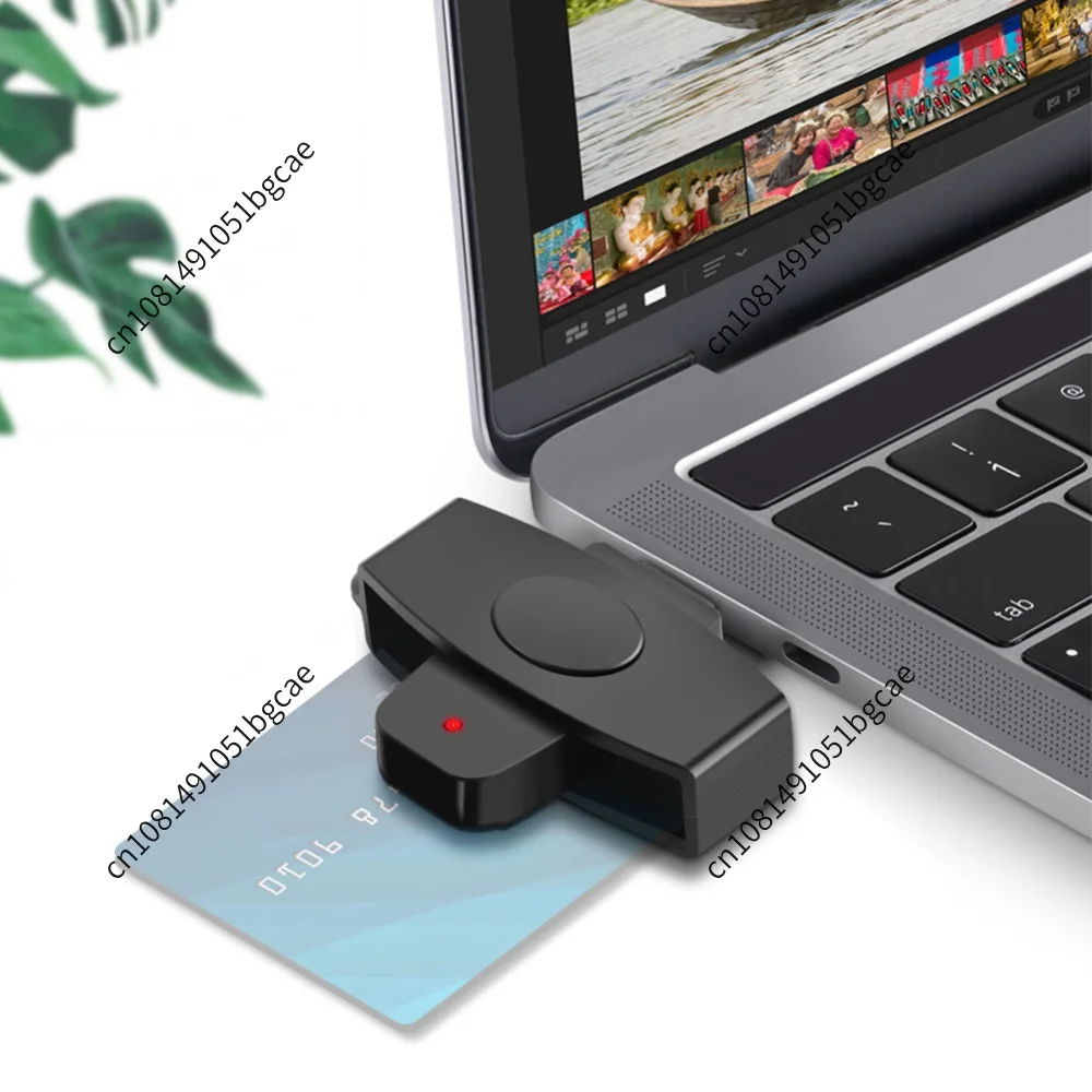 Type-C CAC/Bank/Tax Smart Card Reader SIM/IC/ID Card Multi-System Reader Portable External Reader with Auto-Detect for Windows