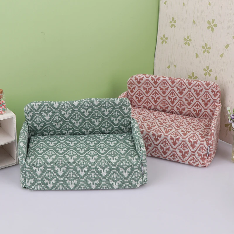 أريكة بيت الدمى ذات المشهد الصغير تجميع يدوي الصنع نموذج أثاث مصغر ملحقات دمى المناظر الطبيعية للمنزل #4