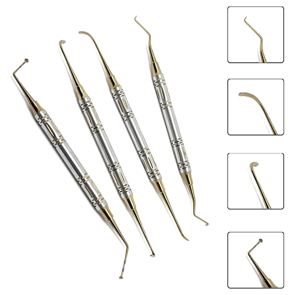 4Pcs Dental Sinus Lift Kit - Professional Implant Elevation Tools for Oral Surgery Periosteal Separator Dentist Instruments