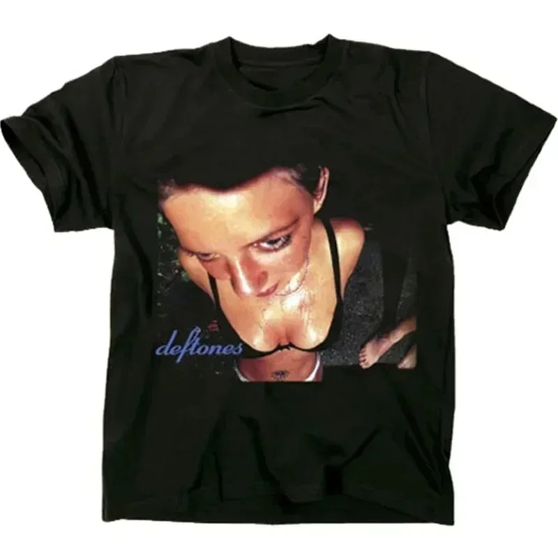 ديفتونز تي شيرت موضة المرأة قصيرة الأكمام بلايز الشرير الموسيقى نمط المعادن الأمريكية تي شيرت Harajuku الجرافيك تي شيرت القوطي #1