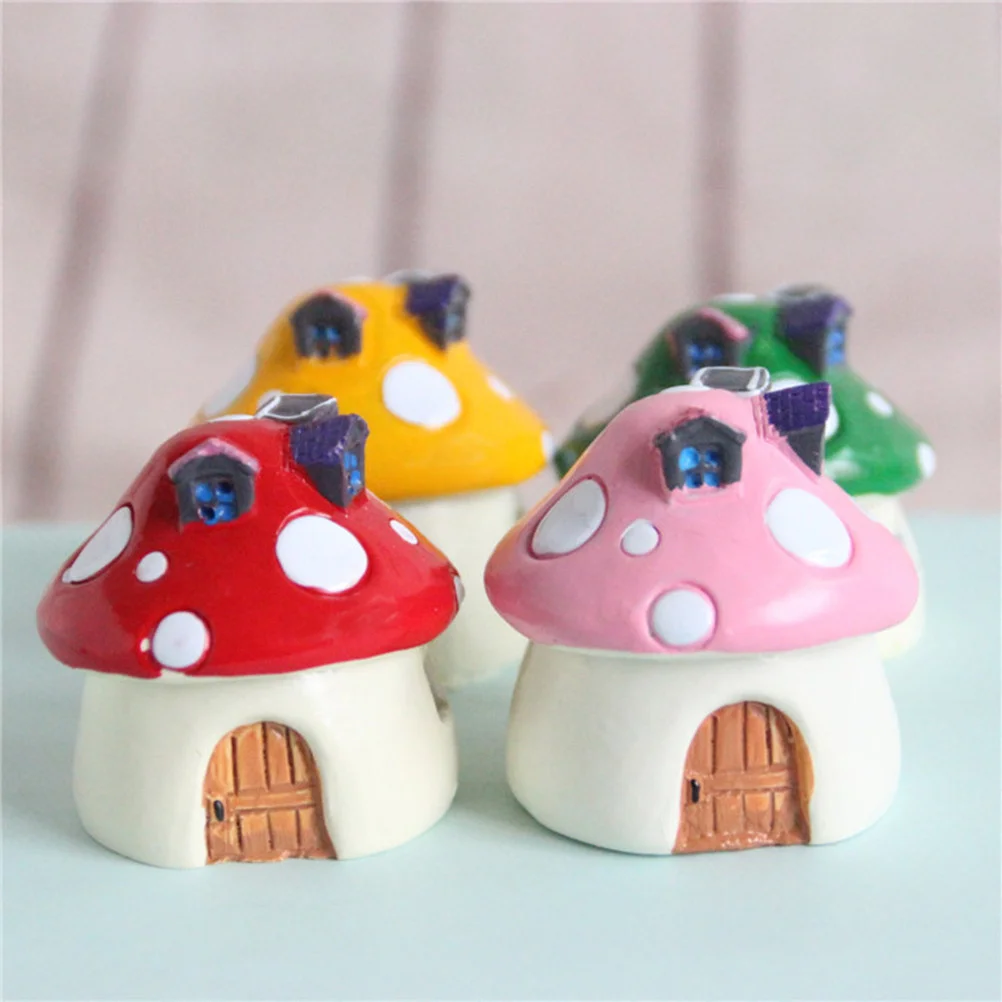 

Bright Red Miniature Mushroom Long-Lasting Garden Decoration Mini Fairy Garden Plant Pot Ornament for Outdoor Home Decor