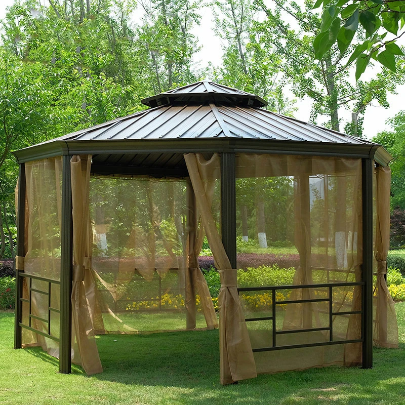 Outdoor Gazebo Courtyard Garden Sunshade Roman Tent Villa Aluminum Alloy Sun Shed Room Outside Pavilion Aluminium