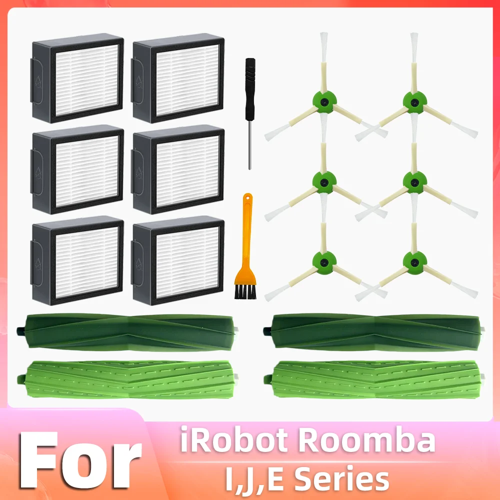 Compatible for iRobot Rommba i,E,J Series For i3 i3+ i5 i5+ i7 i7+ E5 J7 Replacement Parts Main Side Brush Filter