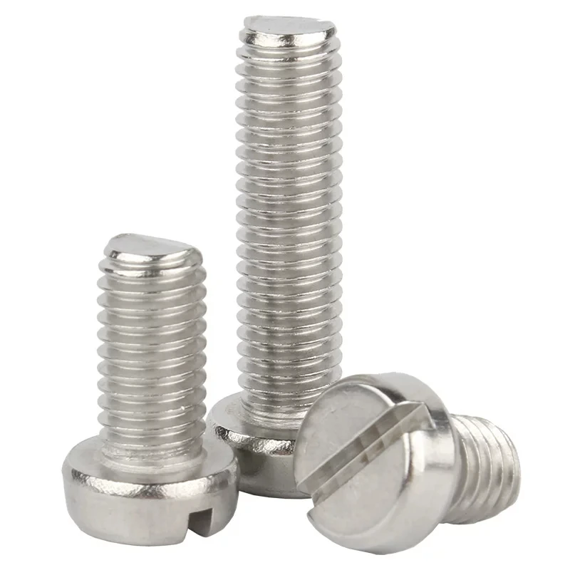 2~50Pcs 304 Stainless Steel Slotted Cap Head Slot Column Round Cheese Head Screw Round Bolt M1.6 M2 M2.5 M3 M4 M5 M6 M8 M10