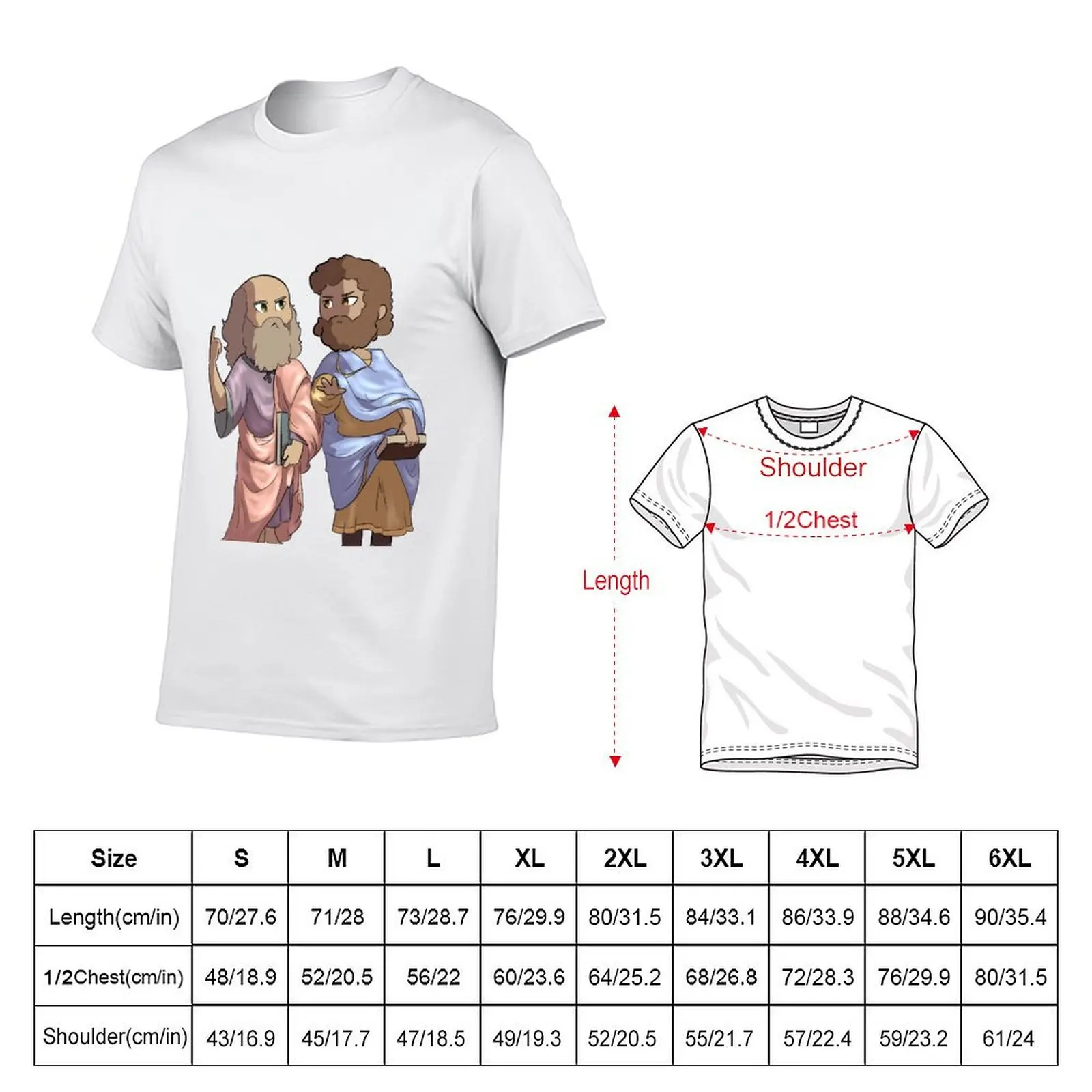 School of Athens T-Shirt Functional Casual Short Sleeve Tee