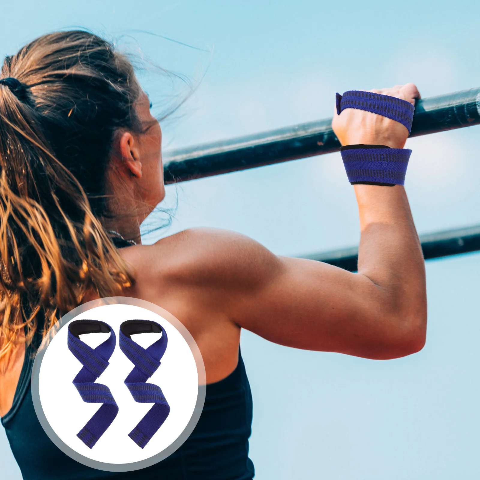 2pcs Weightlifting Wrap Fitness Support For Gym Training Lifting Grip Strap Workout Wrist Belt Deadlift Wrist Support