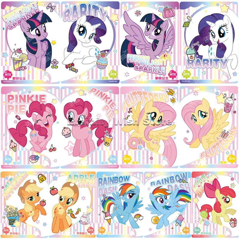 Original KAYOU My Little Pony Cards MTR Series Anime Characters Cute Collection Card Flash Cards Children's Toys Birthday Gift