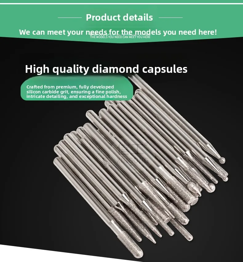 Emery Needle Grinding Alloy Grinding Head / Jade Engraving Tool / Cylindrical Tip Fine / 3mm Polishing Electric Grinding Rod