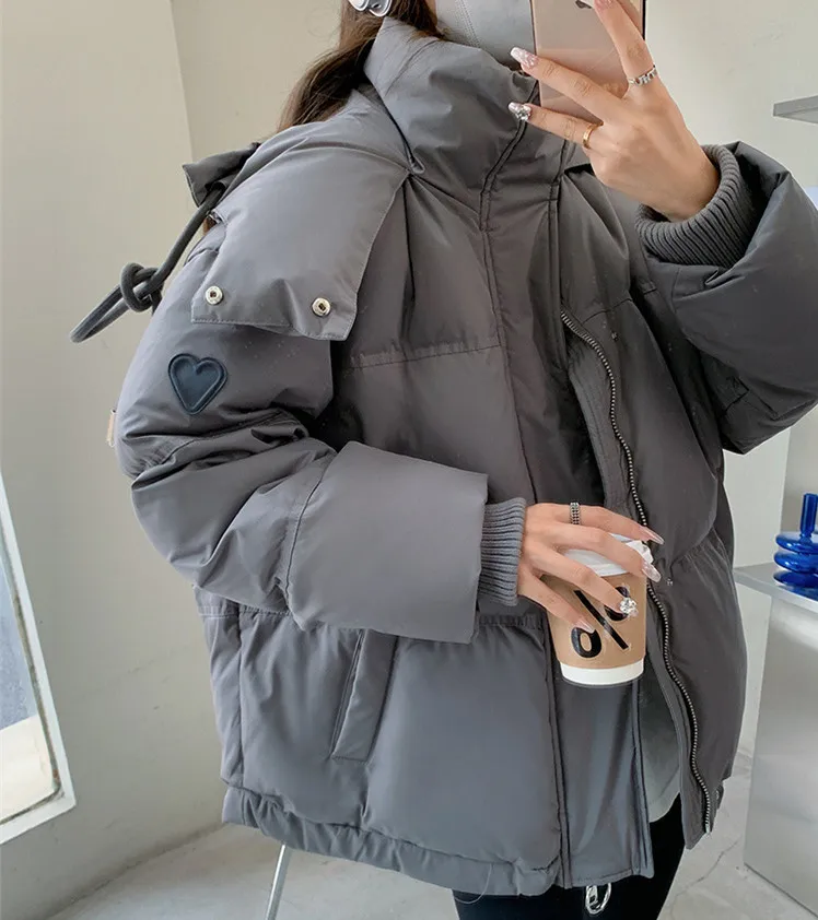 

Women's Short Puffer Jacket Hot Sale Of The Season New Winter Loose Bread Style Cotton Coat Korean Version down Cotton Clothes