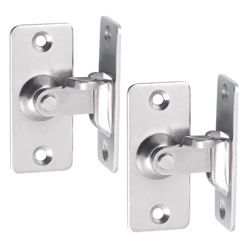 2Pcs Stainless Steel Door Lock Right Angle Bolt Safety Latch for Window Sliding Door Furniture Cabinet Bathroom Pet
