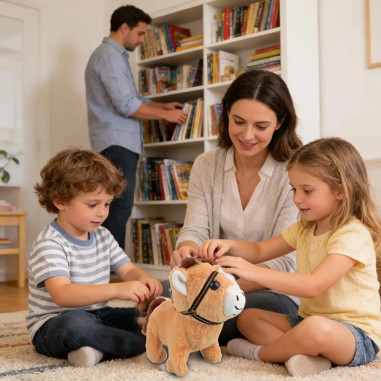 

Horse Plush Electric Plush Toy Soft Animal Doll For Boys Girls Bedroom Living Room Study Car Sofa Bed Nursery Playtime Bedtime