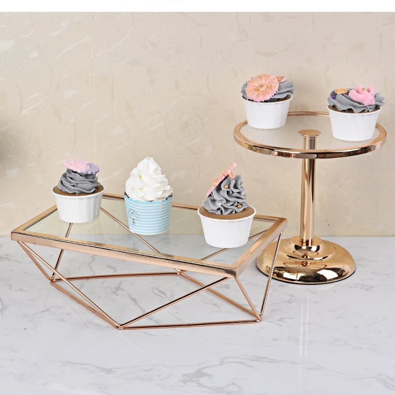 European style cake stand  trays decorative metal tray dessert display home decoration small