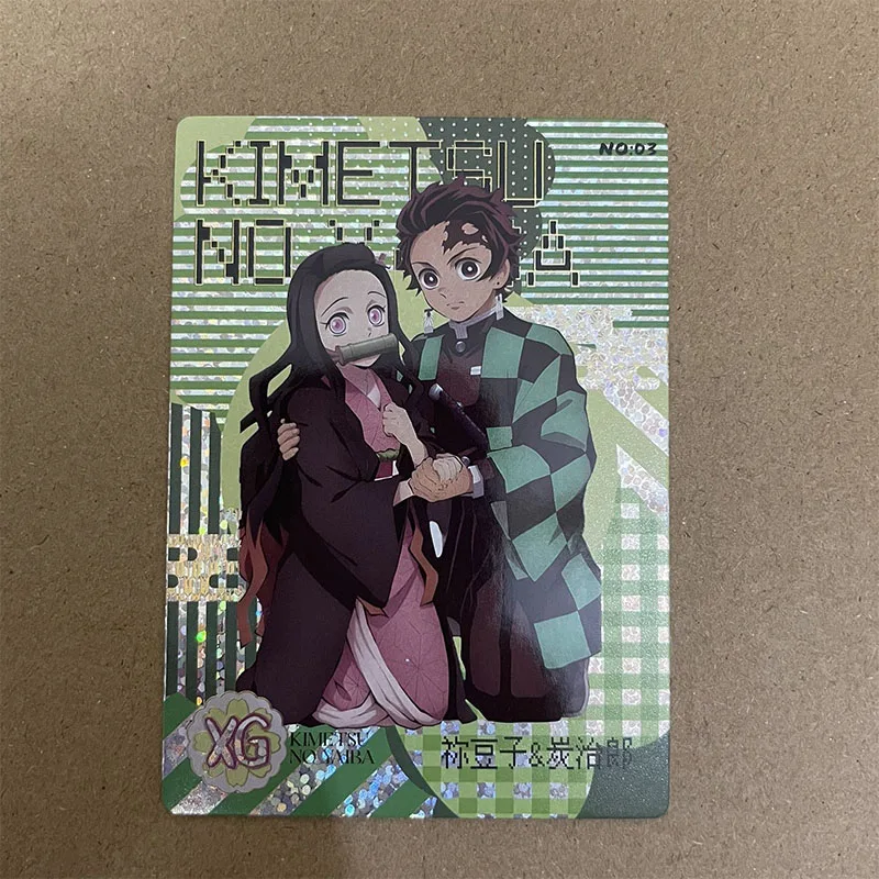 كامي أنيمي شيطان القاتل XG بطاقات Kanroji Mitsuri Kochou Shinobu Iguro Obanai جمع بطاقات هدايا عيد ميلاد لعب الأطفال