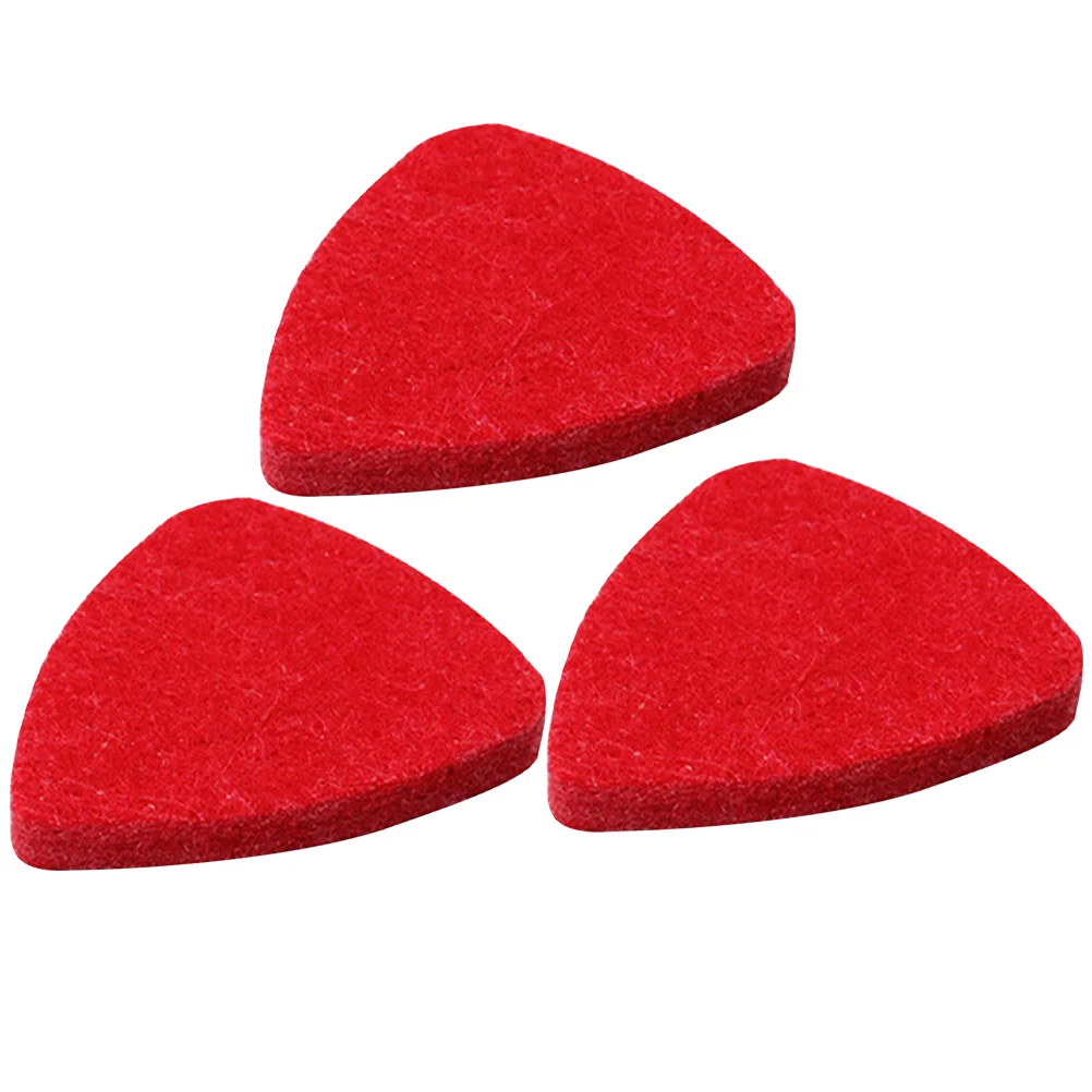 3 Pcs Bass Accessories Practical Guitar Wool Felt Picks with Creative Patterns Supplies