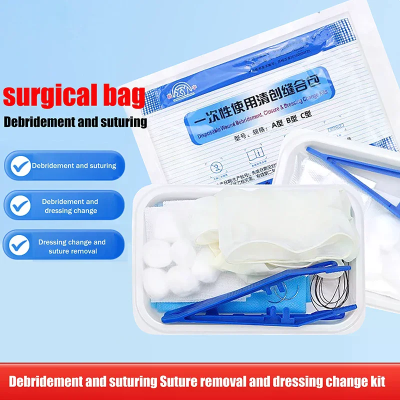 

Medical Sterile Disposable Dressing Change Kit Debridement, Suture And Sterilization Wound Care Kit Surgical Dressing Change