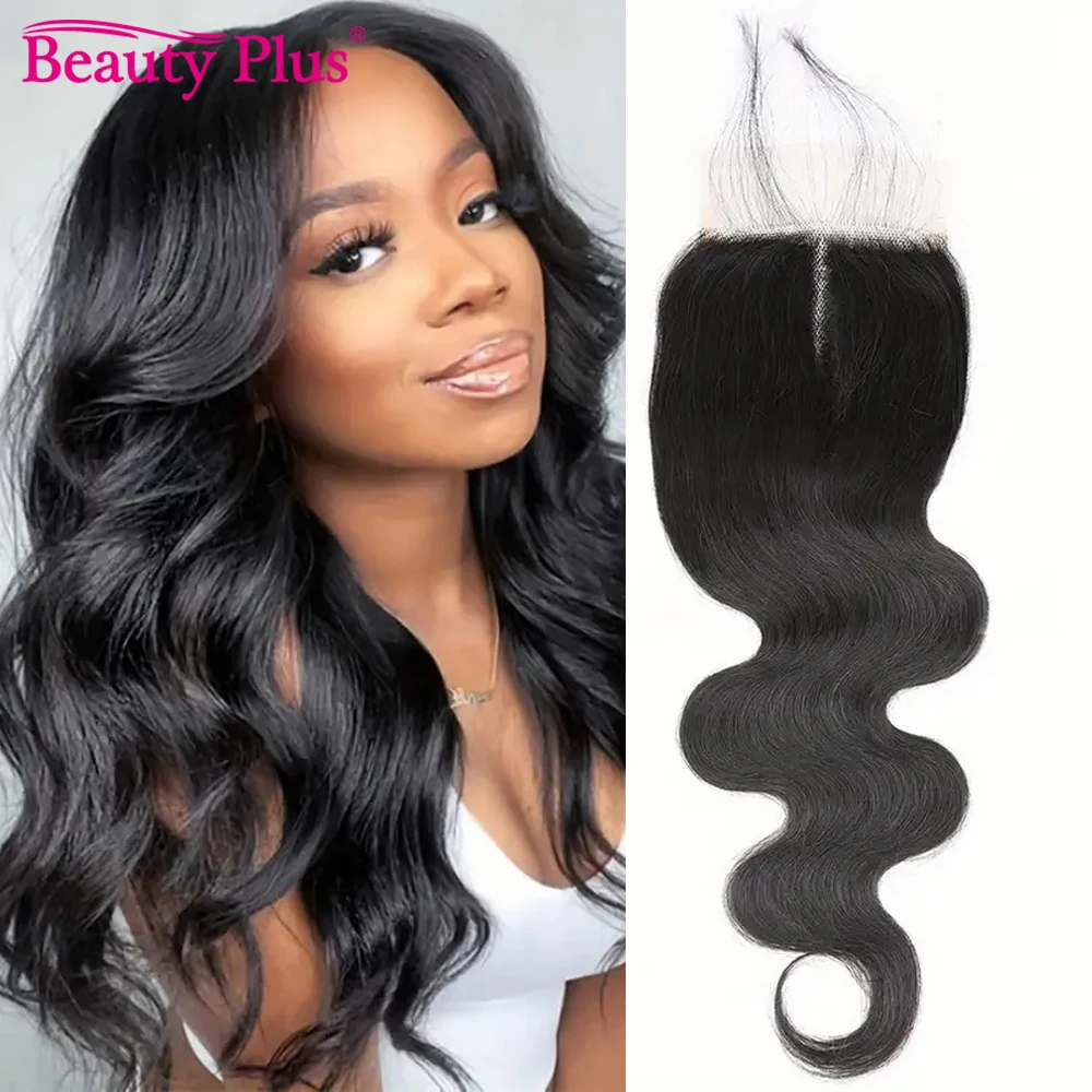 Body Wave 4x4 Lace Closure 13x4 Free Part Transparent Brazilian Human Hair Closure 150 Density Natural Black Color 10-22 Inch