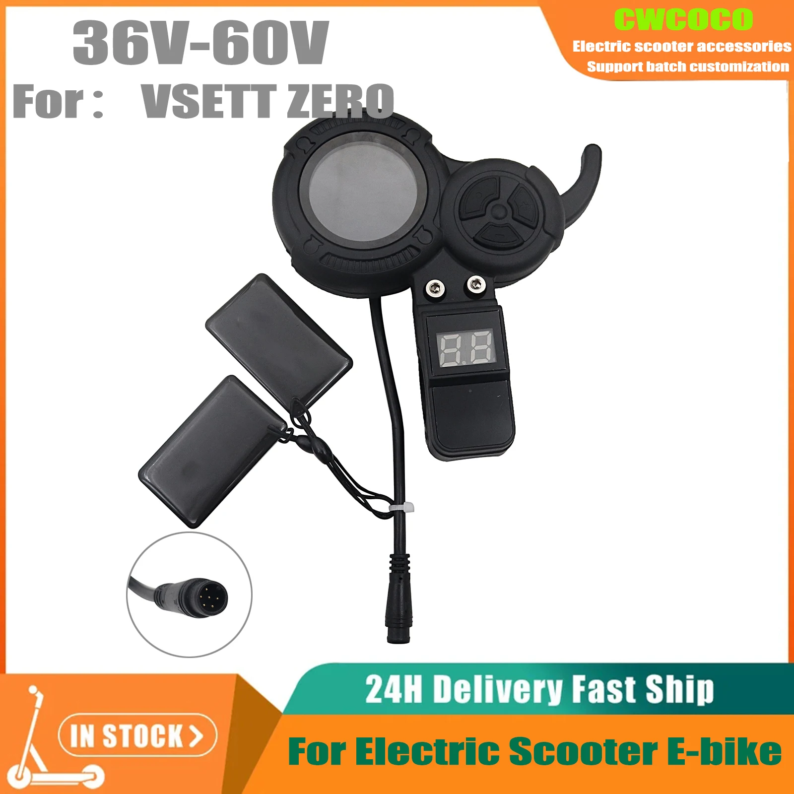 VSETT Throttle & NFC Card for VSETT 8 8+ 9 9+ 10+ 11+ ZERO 8 9 10 8X 10X Z8PRO Electric Scooter Display Trigger LED Accelerator